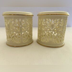 (2) Lenox candle holders